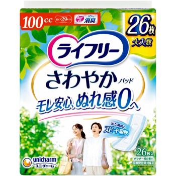 라이프리 상쾌 패드 많을 때도 쾌적용 26매 유니참
