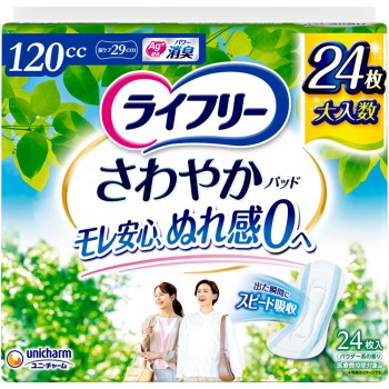 라이프리 상쾌한 패드 많을 때도 안심용 24매 유니참