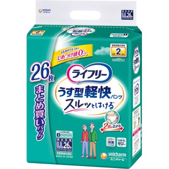 라이프리 얇은 경쾌 팬츠 LL 26매 유니참