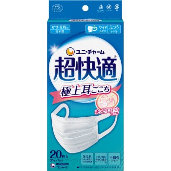 초쾌적 마스크 플리츠 타입 보통 사이즈 20매 유니참