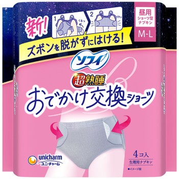 소피 외출 교환 쇼츠 ML 4매 유니참