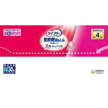 라이프리 장시간 안심 얇은 팬츠 M 30매 유니참