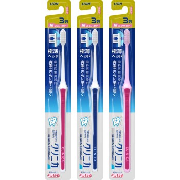 클리니카 어드밴티지 칫솔 3열 초컴팩트 1개 칫솔 부드러움 라이온
