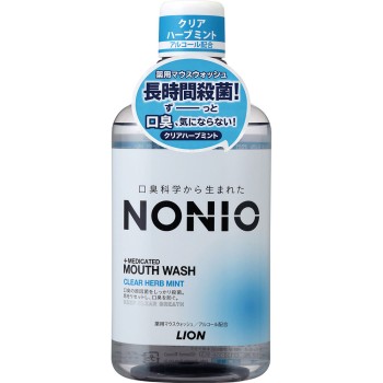 NONIO 마우스워시 클리어 허브 민트 구강 세정액 600ml 라이온