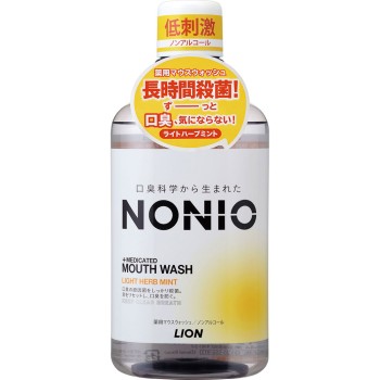 NONIO (노니오) 마우스 워시 무알코올 라이트 허브 민트 세구액 600ml 라이온