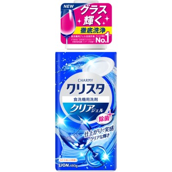CHARMY 크리스타 식세기용 세제 클리어 젤 본체 식기용 세제 480g 라이온