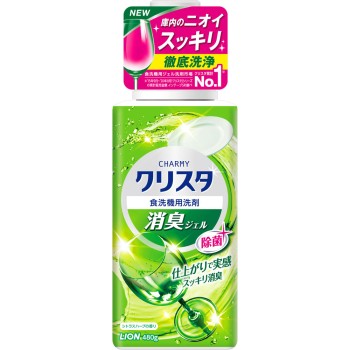 CHARMY 크리스타 식기세척기용 세제 소취 젤 본체 식기용 세제 480g 라이온