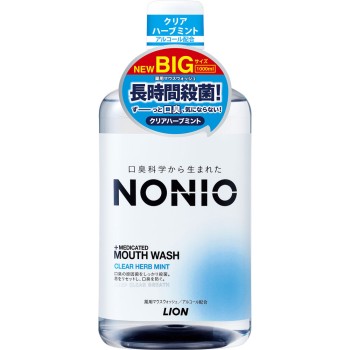 NONIO 마우스워시 클리어 허브 민트 구강 세정액 1000ml 라이온