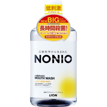 NONIO (노니오) 마우스 워시 무알코올 라이트 허브 민트 세구액 1000ml 라이온
