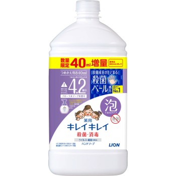 키레이키레이 거품 핸드소프 플로럴 리필 특대 840ml 라이온