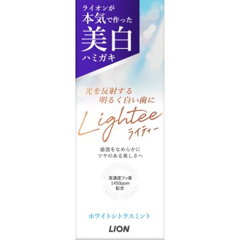 Lightee 치약 화이트 시트러스 민트 화이트닝 치약 53g 라이온