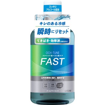 OCH-TUNE 마우스워시 FAST 쿨드라이민트 600ml 라이온