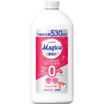 CHARMY Magica 효소+(플러스) 프레쉬피치향 리필용 530ml 라이온