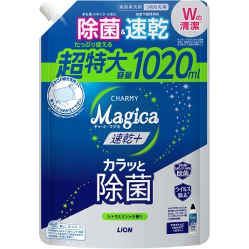 CHARMY Magica 속건+ 깔끔 제균 시트러스 민트향 리필 초특대 1020ml 라이온