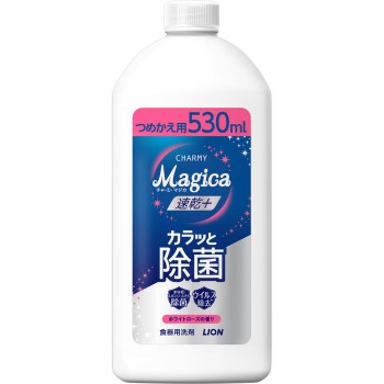CHARMY Magica 속건+(플러스) 상쾌한 살균 화이트 로즈 향 리필용 530ml 라이온