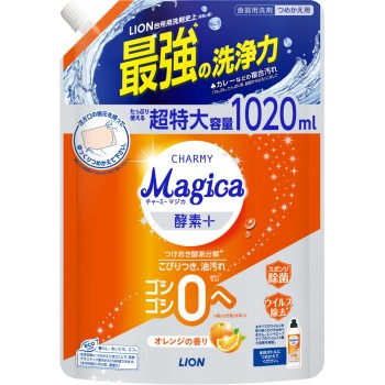 CHARMY Magica 효소+ 오렌지향 리필 초특대 1020ml 라이온
