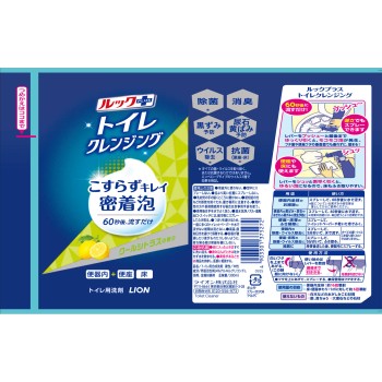 룩 플러스 화장실 클렌징 화장실 청소 거품 문지르지 않는 세제 본체 쿨 시트러스향 화장실 세제 300ml 라이온