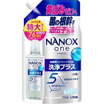 NANOX one 나녹스원 세정플러스 세탁세제 리필 대용량 특대 액체세제 765g 라이온