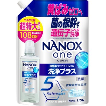 NANOX one 나노쿠스 원 세정 플러스 세탁 세제 리필 대용량 초특대 액체 세제 1080g 라이온