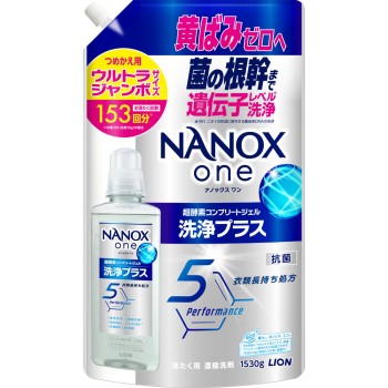 NANOX one 나녹스원 세정 플러스 세탁 세제 리필 대용량 울트라 점보 액체 세제 1530g 라이온