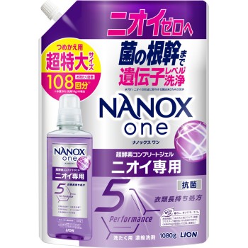 NANOX one 나녹스원 냄새 전용 세탁 세제 실내건조 리필 대용량 초특대 액체 세제 1080g 라이온