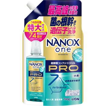 NANOX one PRO 나노쿠스 원 프로 세탁 세제 리필 대용량 특대 액체 세제 740g 라이온