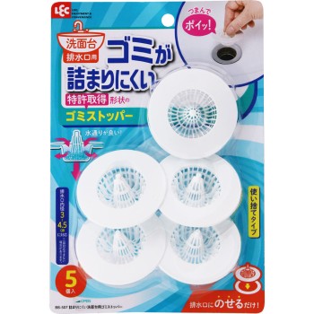 막히기 어려운 세면대용 쓰레기 스토퍼 5개입 레크