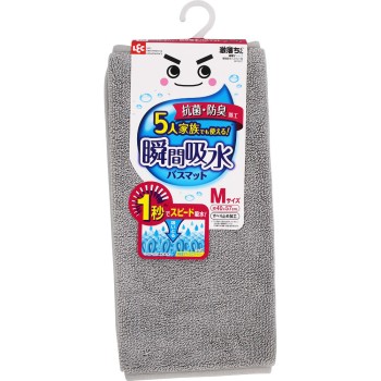 게키오치쿤 순간흡수 욕실매트M GR 1매 레크