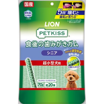 PETKISS 식후 양치 껌 시니어 초소형견용 70g 라이온 상사