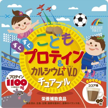 어린이 프로테인&칼슘 90알 리켄