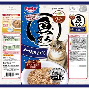 사카나마로 가다랑어&참치 60g×4봉투 페티오