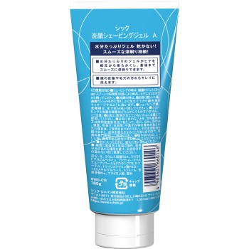 세안도할 수 있는쉐이빙젤 180g 쉬크 재팬