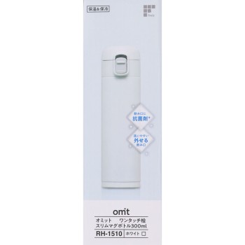 오밋 원터치 마개 슬림 마그 보틀 300ml 화이트