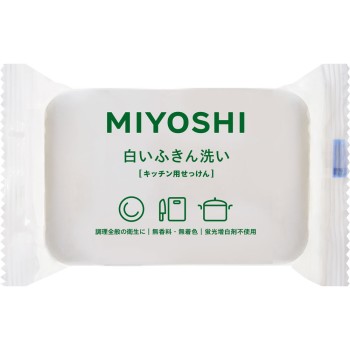 흰 행주 세척 135g 미요시비누