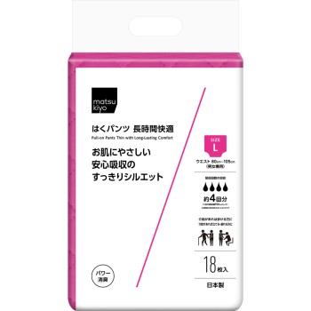 마츠키요 패는팬티 얇은타입 장시간 쾌적 L 18매