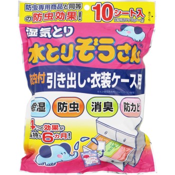 물수집 코끼리 방충 붙이는 서랍·의상 케이스용 10시트 오카모토
