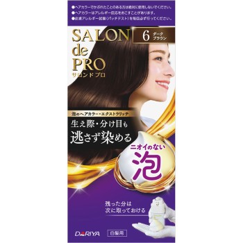 살롱 드 프로 거품 헤어컬러 엑스트라 리치(백발용) 6 다크브라운 50g+50g 다리야