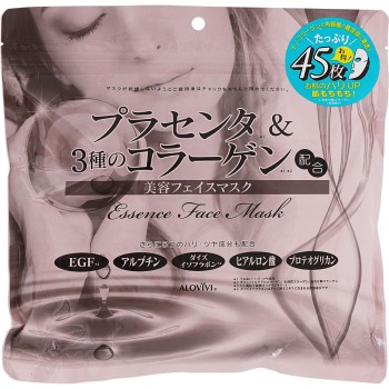 알로비비 플라센타&콜라겐페이스마스크 45매입 도쿄 알로에