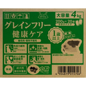 퓨어 볼 그레인 프리 1세 성견용 대용량 4kg (200g×20)