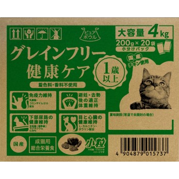 퓨어 볼 그레인 프리 1세 성묘용 대용량 4kg (200g×20) 펫 라이브러리