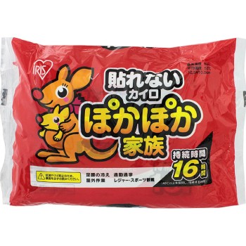 붙이지 않는 핫팩 포카포카 가족 레귤러 10개입 PKN-10R 아이리스오야마