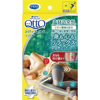 메디퀴트 네이처힐링 삭스 풀레그 내추럴그레이 M 레킷벤키저재팬