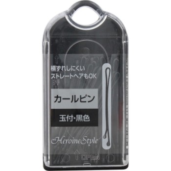 컬 핀 구슬 부착 검정 B215 히어로