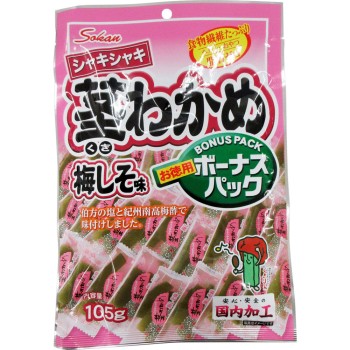 보너스팩 줄기 미역 매실 차조기맛 105g 소우칸