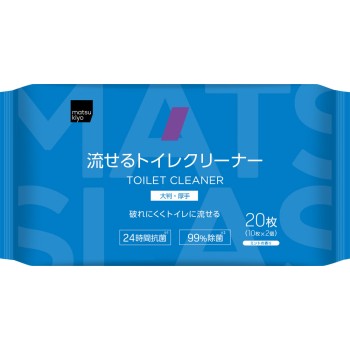 마츠키요 살균 흘려보내는 대형 화장실 클리너 10매 2P