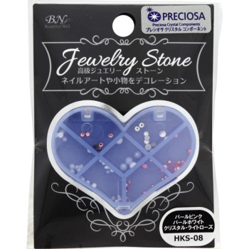 고급주얼리스톤 펄핑크 펄화이트 크리스탈라이트로즈 HKS-08 랭글리