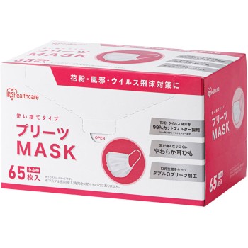 플리츠 마스크 소형 65매 아이리스 오야마