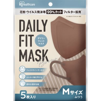 DAIRYFIT MASK 입체 마스크 보통 브라운 5매입 아이리스 오야마