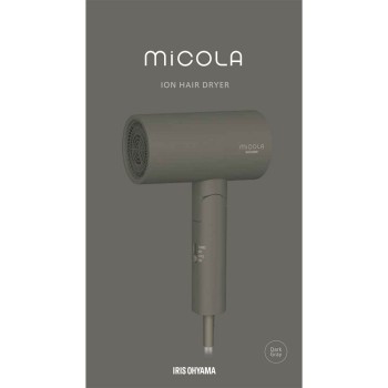 micola(미코라) 이온드라이어 다크그레이 HDR-M101-H 아이리스오야마