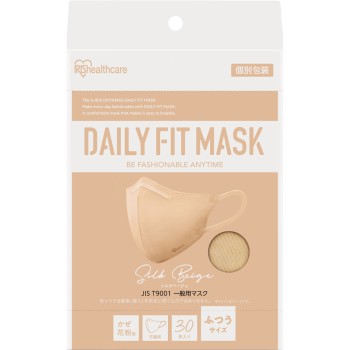 DAIRYFIT MASK 입체 보통 실크 베이지 30매 아이리스 오야마